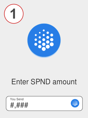 Exchange spnd to eth - Step 1