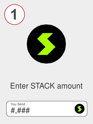 Exchange stack to btc - Step 1