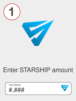 Exchange starship to btc - Step 1