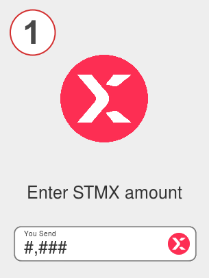 Exchange stmx to btc - Step 1