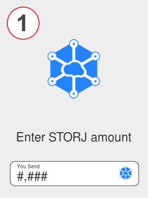 Exchange storj to sol - Step 1