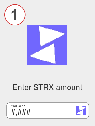 Exchange strx to xrp - Step 1