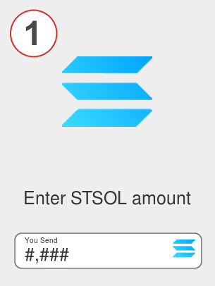 Exchange stsol to btc - Step 1