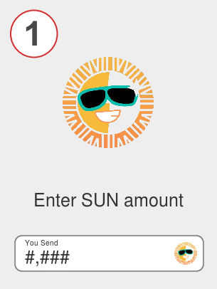 Exchange sun to busd - Step 1