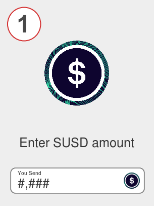 Exchange susd to ada - Step 1
