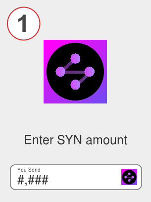 Exchange syn to bnb - Step 1
