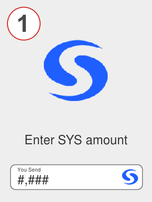 Exchange sys to eth - Step 1