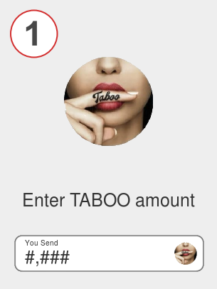 Exchange taboo to avax - Step 1