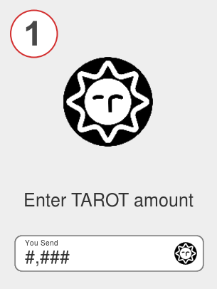 Exchange tarot to btc - Step 1