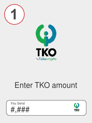 Exchange tko to xrp - Step 1