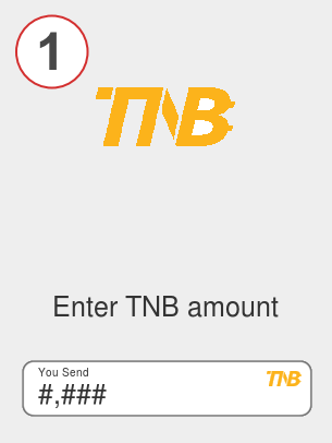 Exchange tnb to bnb - Step 1