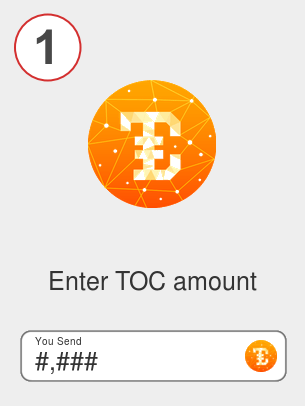 Exchange toc to bnb - Step 1