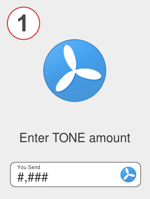 Exchange tone to xrp - Step 1