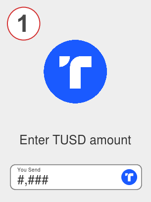 Exchange tusd to ada - Step 1