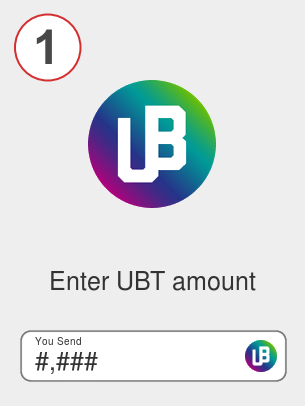Exchange ubt to bnb - Step 1