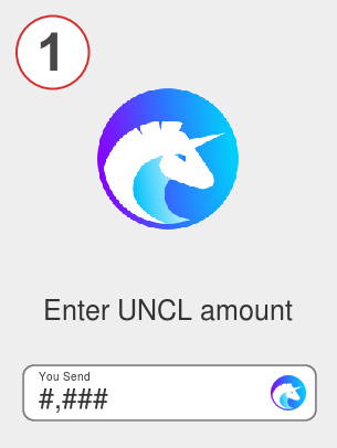 Exchange uncl to btc - Step 1