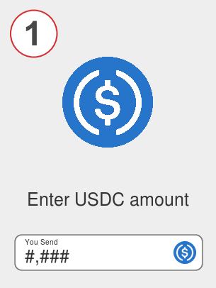 Exchange usdc to ar - Step 1