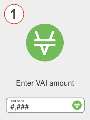 Exchange vai to busd - Step 1