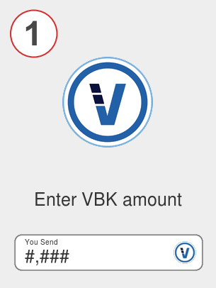 Exchange vbk to btc - Step 1