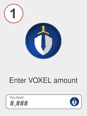 Exchange voxel to xrp - Step 1