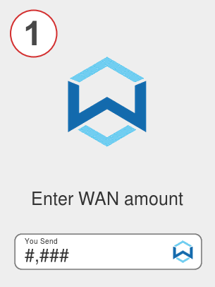 Exchange wan to busd - Step 1