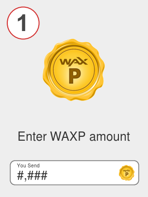 Exchange waxp to ada - Step 1