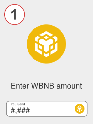Exchange wbnb to ada - Step 1