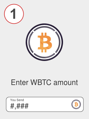 Exchange wbtc to ada - Step 1