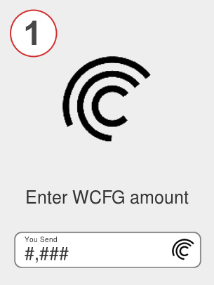 Exchange wcfg to btc - Step 1