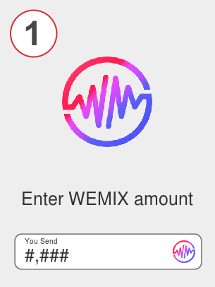 Exchange wemix to 1inch - Step 1