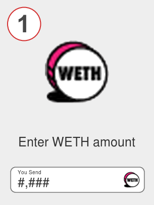 Exchange weth to dot - Step 1