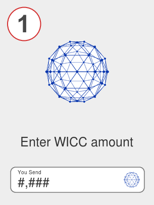 Exchange wicc to ada - Step 1