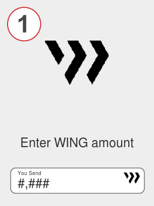 Exchange wing to xrp - Step 1