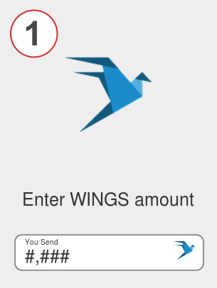 Exchange wings to btc - Step 1