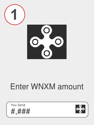 Exchange wnxm to ada - Step 1