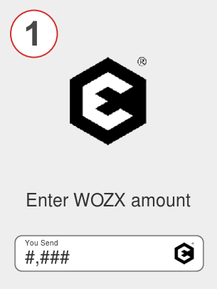 Exchange wozx to ada - Step 1