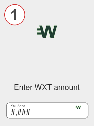 Exchange wxt to ada - Step 1