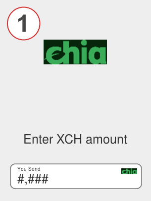 Exchange xch to ada - Step 1