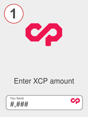 Exchange xcp to xrp - Step 1