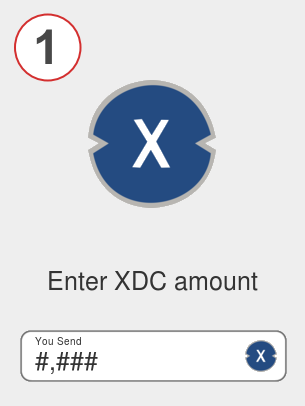 Exchange xdc to ada - Step 1