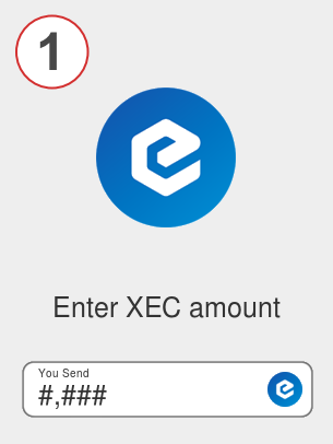 Exchange xec to eth - Step 1