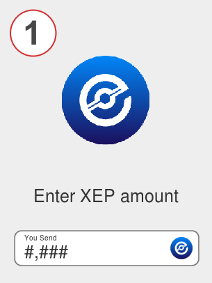 Exchange xep to eth - Step 1
