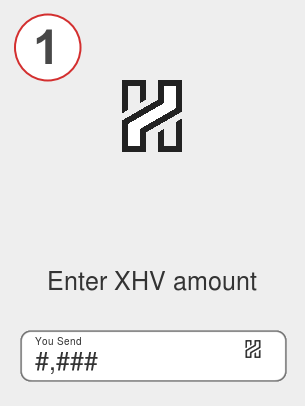 Exchange xhv to ada - Step 1