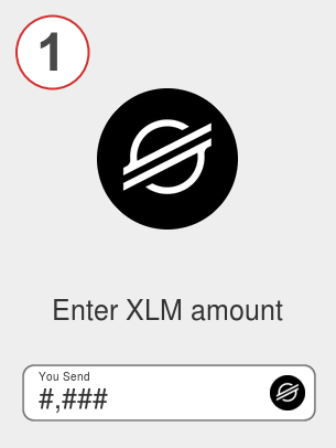 Exchange xlm to atom - Step 1