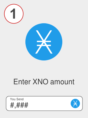 Exchange xno to avax - Step 1