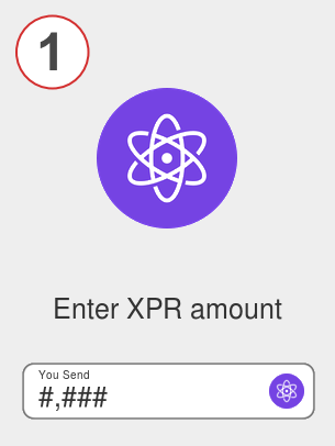 Exchange xpr to avax - Step 1