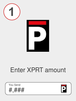 Exchange xprt to xrp - Step 1