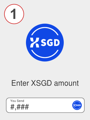 Exchange xsgd to ada - Step 1