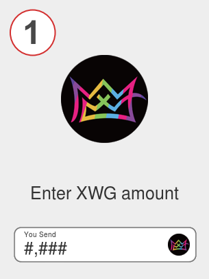 Exchange xwg to eth - Step 1