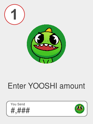 Exchange yooshi to bnb - Step 1